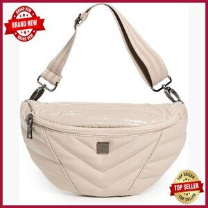 Quilted Crossbody Bag Adjustable Strap Convertible Fanny Pack Messenger